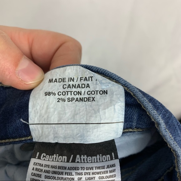 YOGA JEANS High Rise Straight Leg Raw Hem Sz 30 - Picture 4 of 6